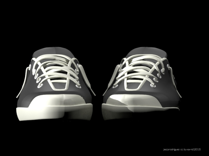 modelo 3D zapatillas vista frontal
